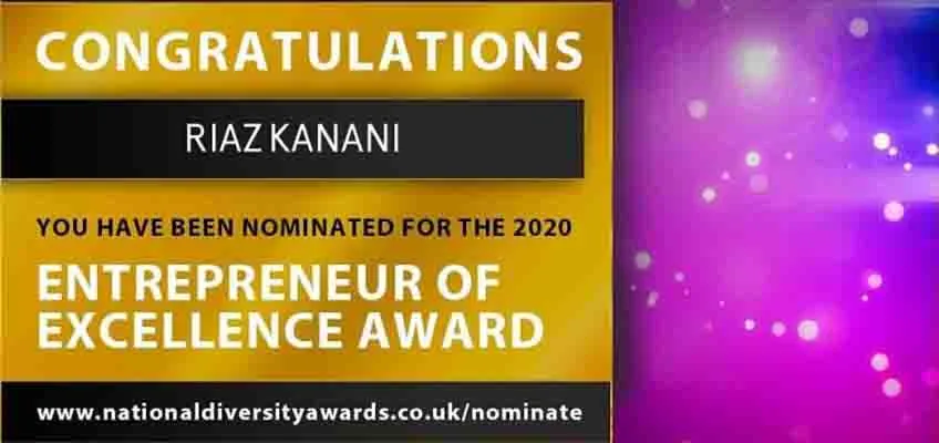 Nominated for Entrepreneur of Excellence Award